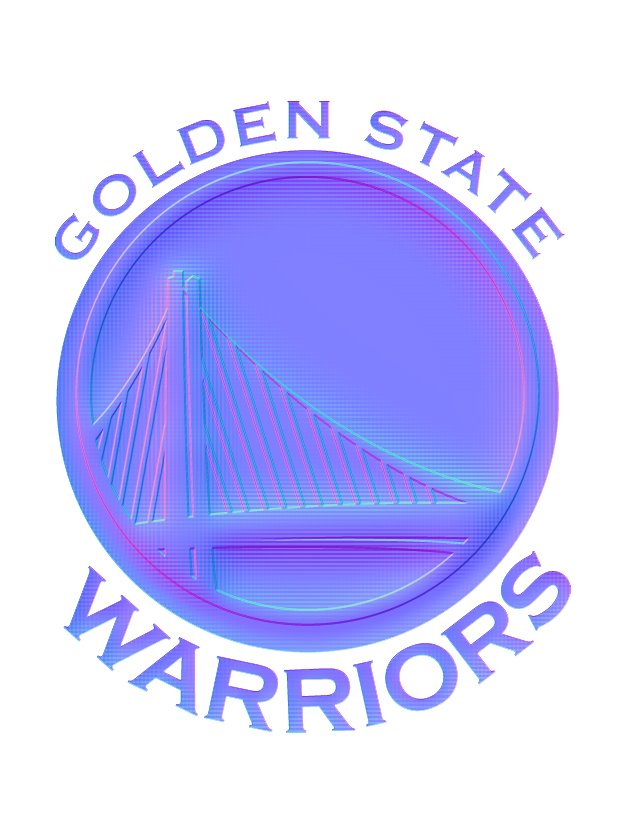 Golden State Warriors Colorful Embossed Logo vinyl decal